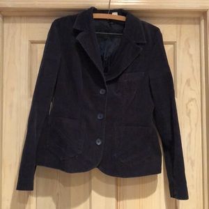 Navy Blue Cotton Blazer